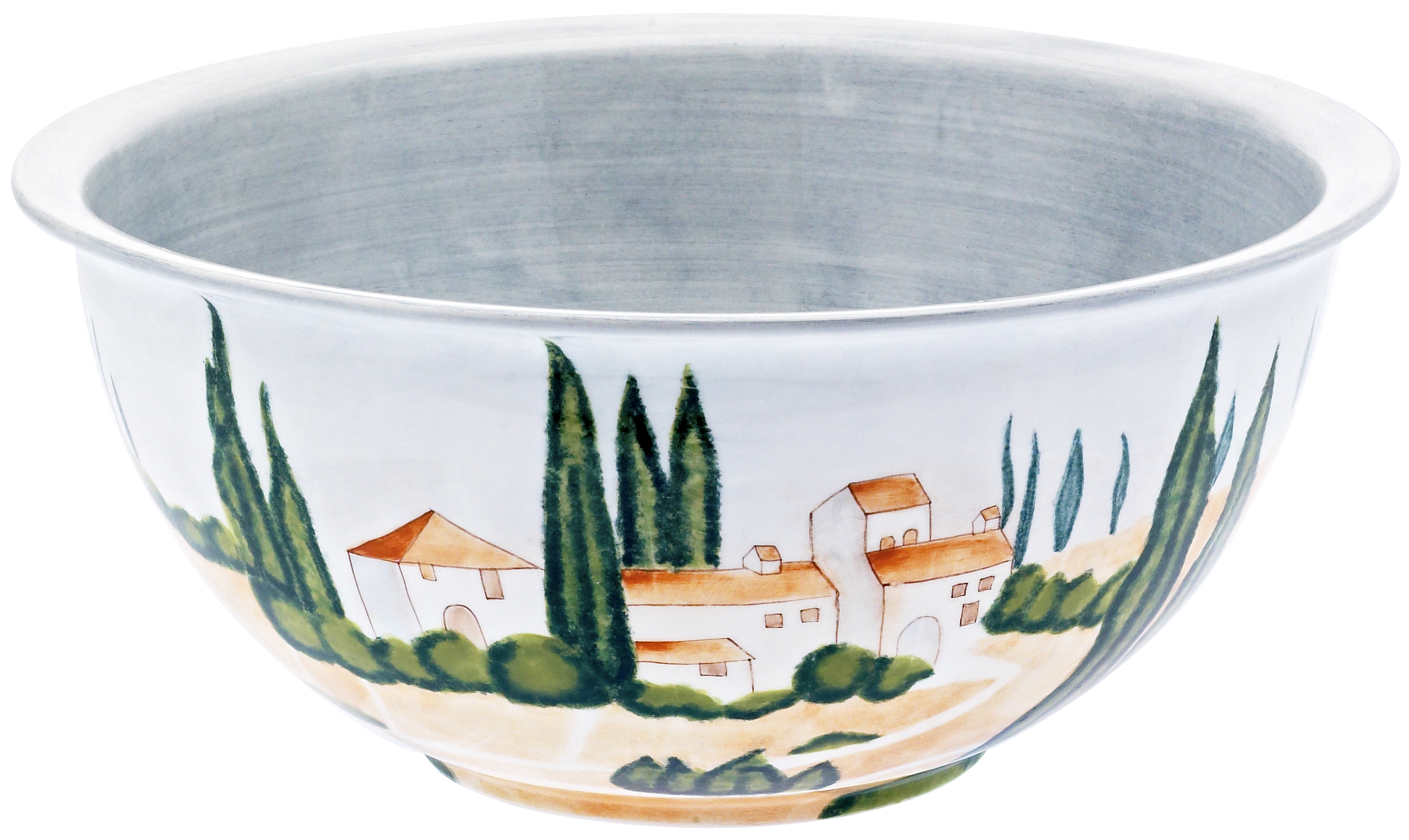 Keramik Schüssel rund 34cm handbemalt  "SIENA" - Magu 125 015