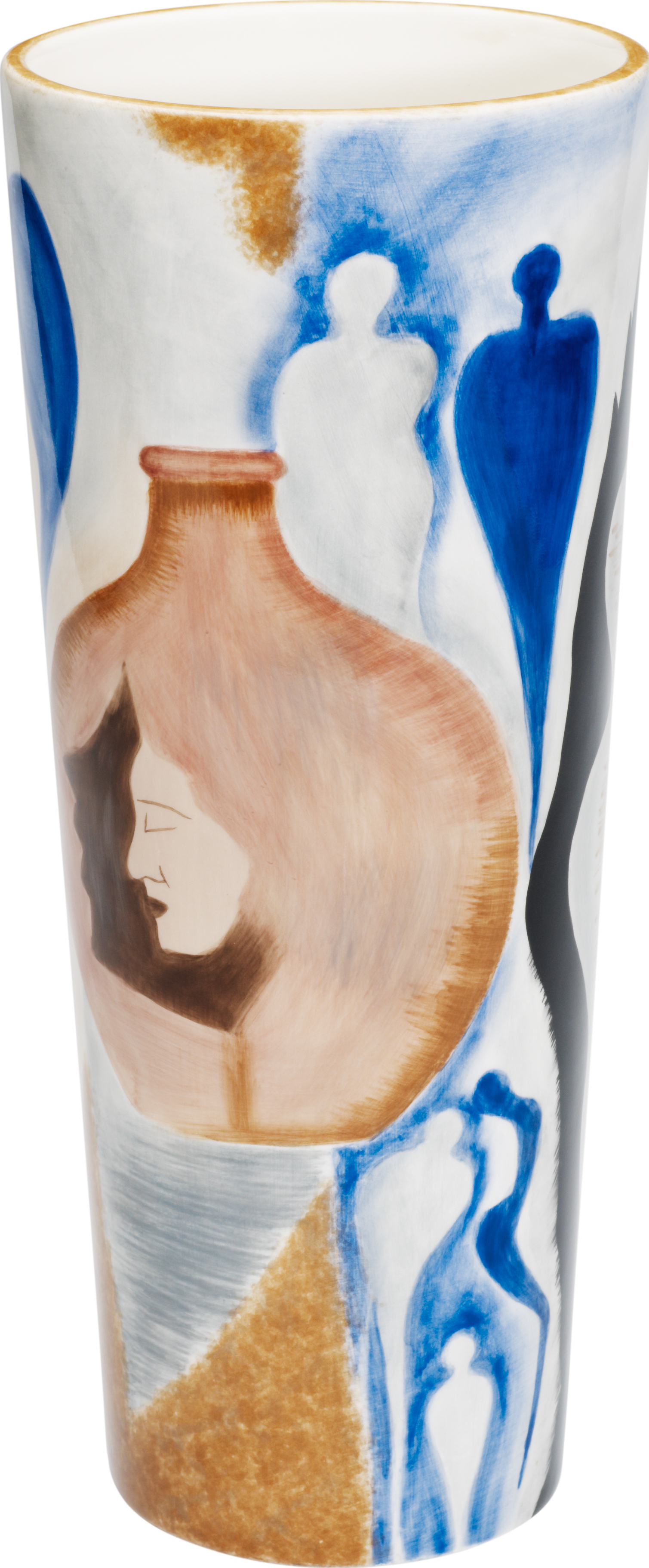 Keramik Vase 25cm handbemalt "COMMUNICATION" - Magu 195 847