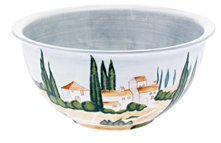 Keramik Schüssel rund 26cm handbemalt  "SIENA" - Magu 125 013