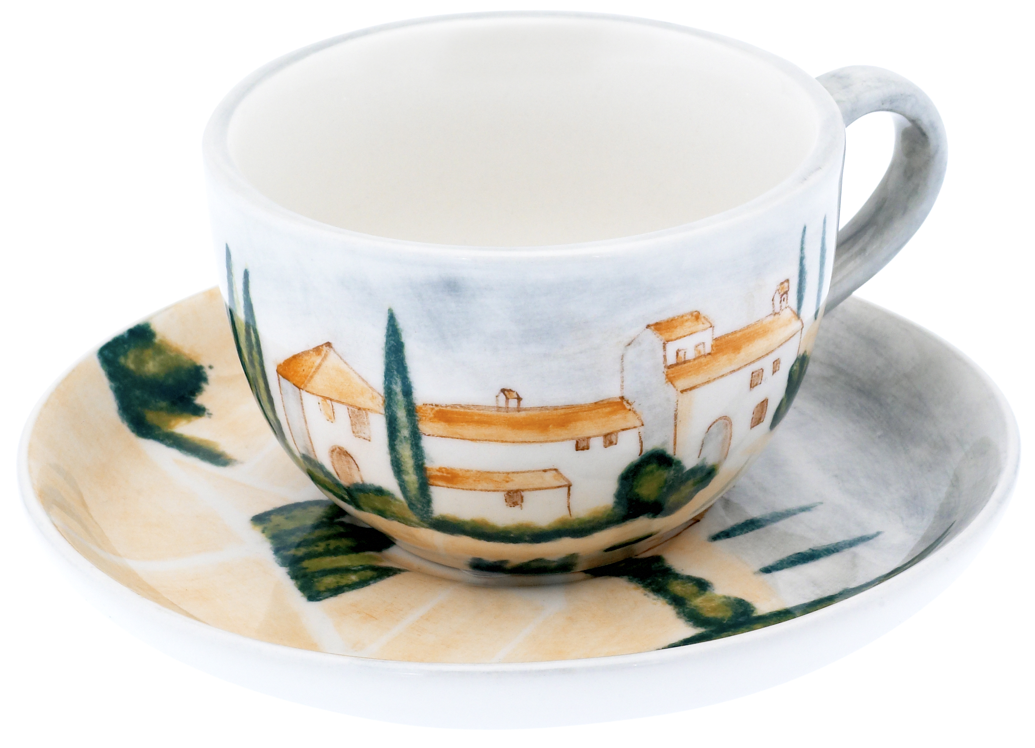 Keramik Teetasse mit Untere handbemalt  "SIENA" - Magu 125 490