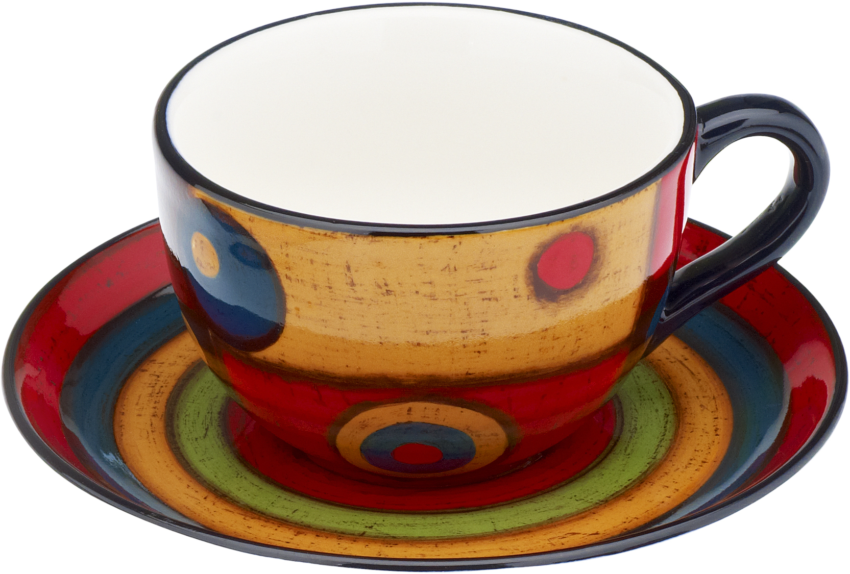 Keramik Tasse mit Untere handbemalt "SAMBA" - Magu 190 490
