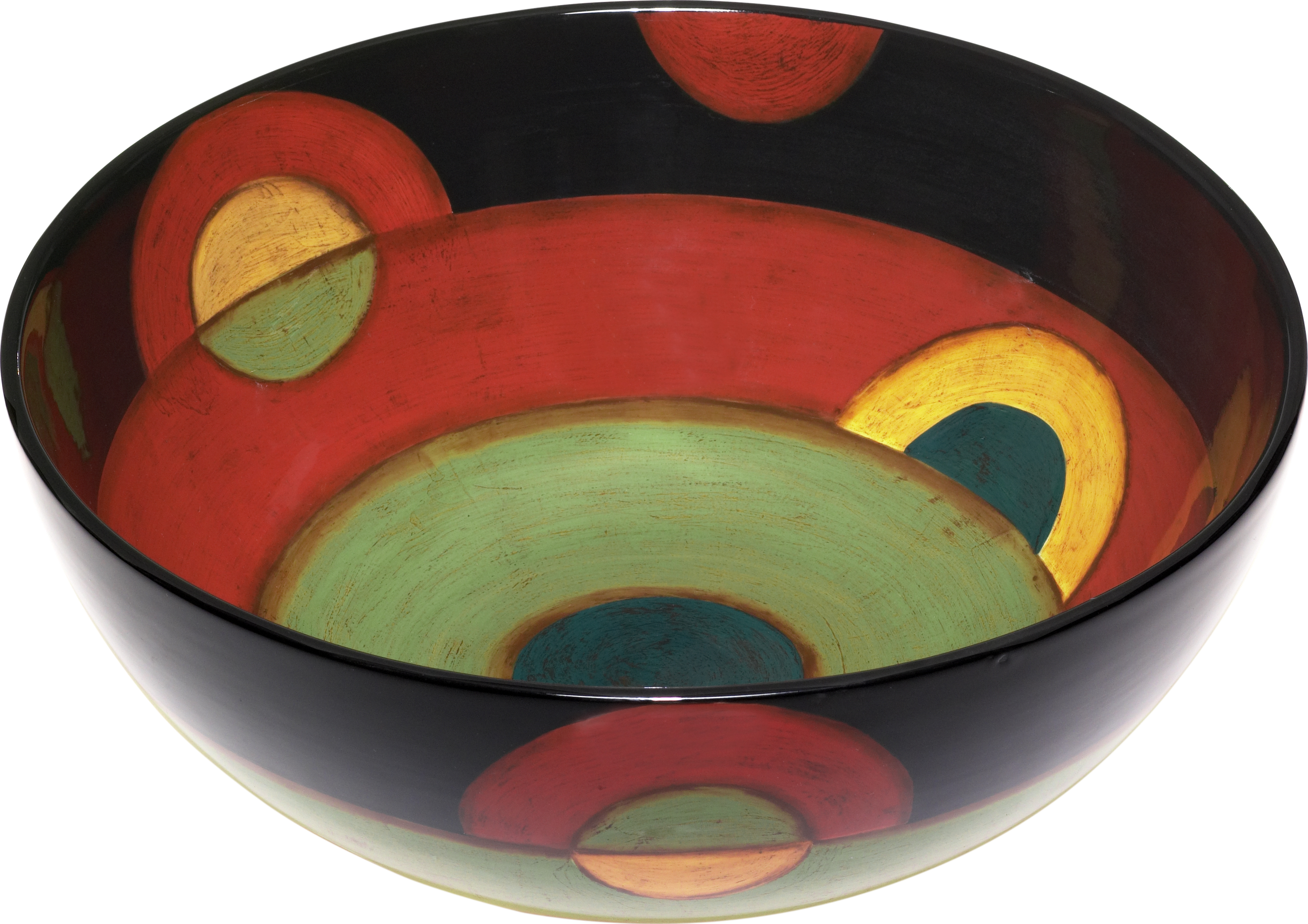 Keramik Schale rund 35cm handbemalt "SAMBA" - Magu 190 116